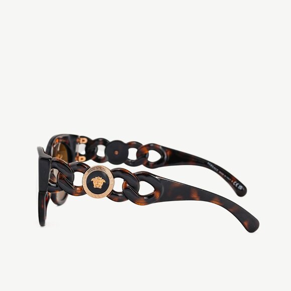 Versace VE4408 108/73 Havana Tortoiseshell Medusa Sunglasses - Picture 3 of 8